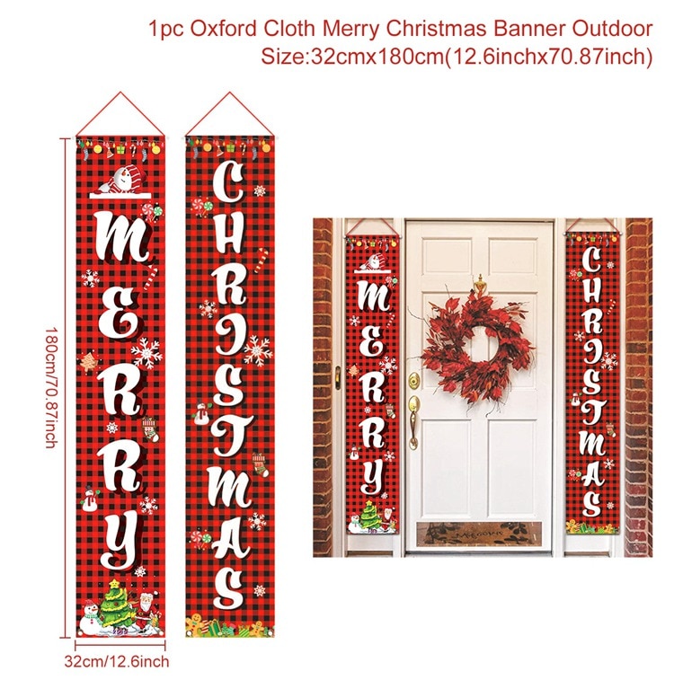 Merry Christmas Hanging Door Banner — Luxenmart Not Sold in Stores